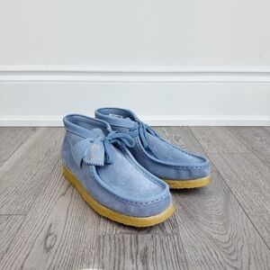 Clarks Originals x OVO Wallabee Boots - Light Blue Suede
